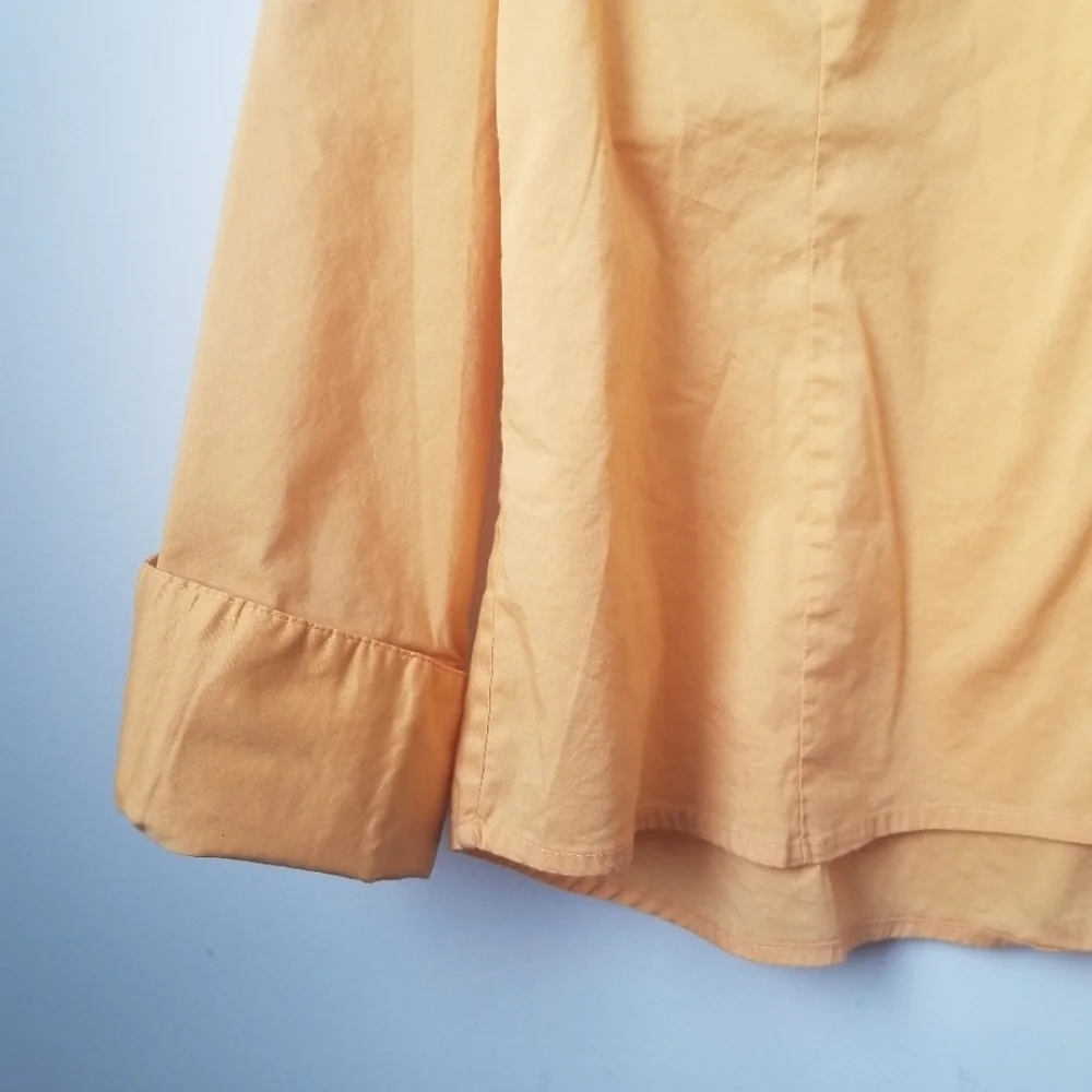 H&M women's yellow long sleeve button front blouse - Picture 3 of 8